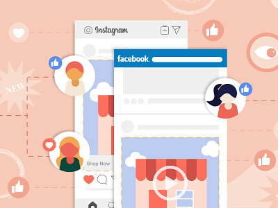How to Reach New Customers with Targeted Ads on Social design illustraton vector