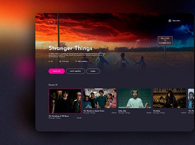 UI Player | Stranger Things colors design effect figma interface ui