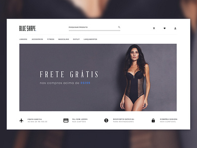 Blue Shape agency business ecommerce ecommerce business interface lingerie loja site ui user interface
