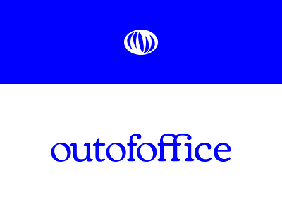 Branding — Out of Office blue branding brutal brutalism brutialist logo mark minimal simple