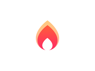 Flame Mark branding concept fire flame logo mark simple