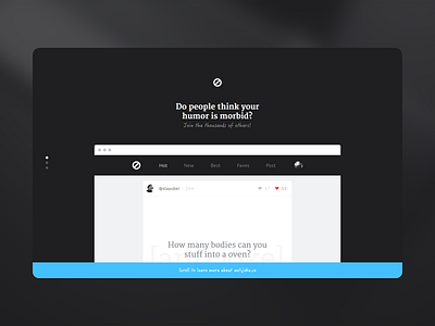 Anti-Joke Landing Page antijoke community joke landing page minimal social