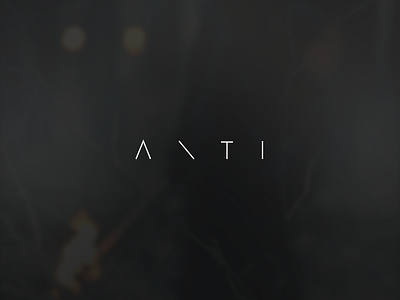 Λ \ T I anti branding concept line logo minimal type