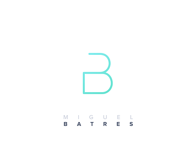 Batres Mark b branding letter logo mark minimal modern personal type