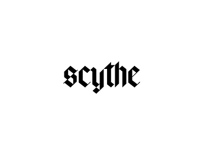 Scythe Logo Concept blackletter concept lettering logo scythe slant type typography