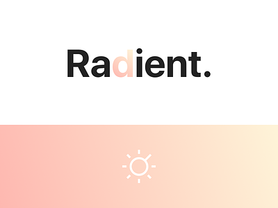 Radient Logo day dial gradient light logo mark minimal radiant simple sun
