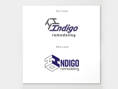 Indigo Remodeling branding company construction corporate cube design identity design logo logo design purple remodeling