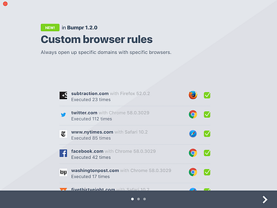 Custom Browser Rules for Bumpr