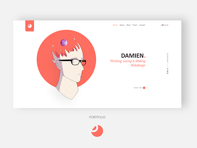 Portfolio app design illustration minimalist portfolio ui uidesign ux web web design webdesign