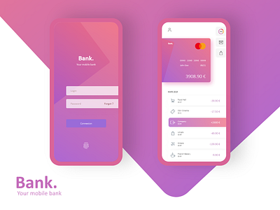 Mobile Bank - daily ui app bank bank account bank app bank card dailyui design minimalist payment payment method ui uidesign ux web web design webdesign website