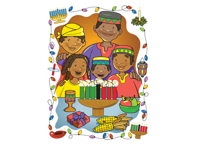 Winter Holidays - Kwanzaa book illustration kwanzaa winterholidays