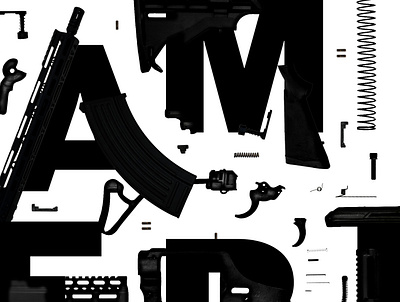 Guns in America design poster typography