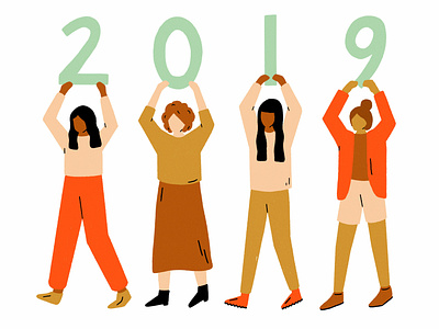 2019, Here We Go! 2019 diversity illustration ladies women women empowerment