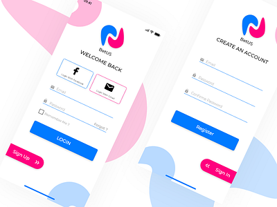 Sign In Sign Up Design app apple field form ios iphone x login register sign in sign up ui ux
