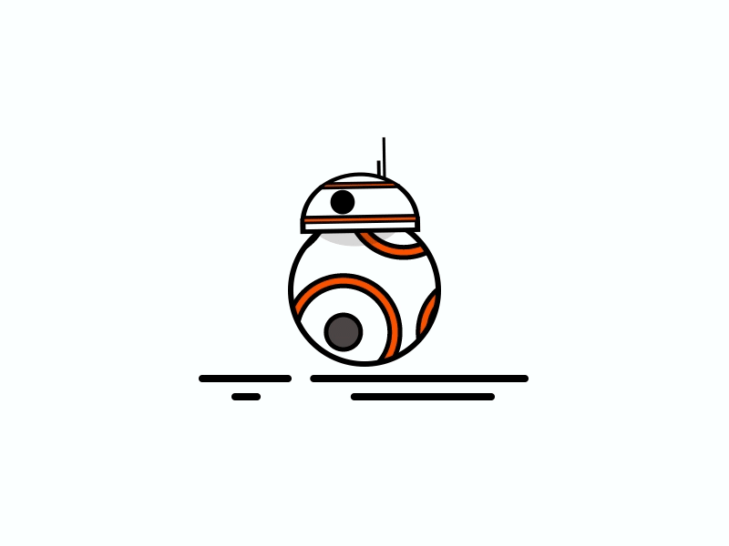 BB-8 after effects animation bb 8 bb8 gif motion graphics star wars the last jedi