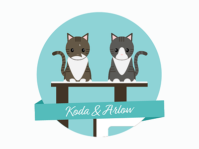 Koda & Arlow cats graphic design illustrator kittens