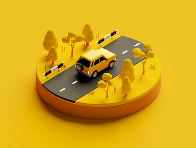 road segment 3d 3dart 3ddesign 3dmodeling 3drender blender3d cartooned3d