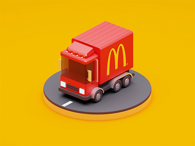 Cartooned truck 3d 3danimation 3dart 3dmodeling blender3d design