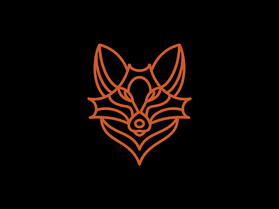 fox face logo animal design face fox head illustration line logo logoground monoline pictorial pictorial mark simple stroke vector