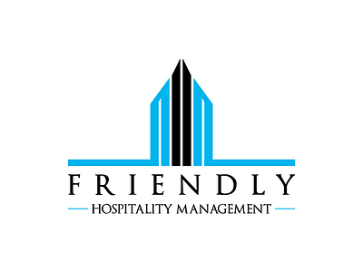 Friendly Hospitality Management building contest design illustration logo pictorial pictorial mark real estate vector