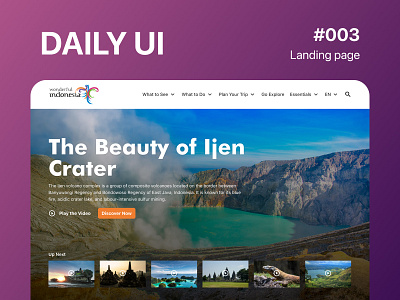 Redesign Landing Page for Wonderful Indonesia