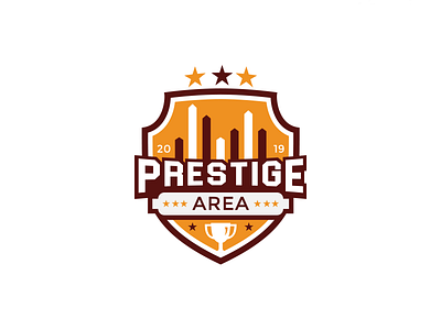 Prestige Area Emblem Logo art branding clean design flat icon identity illustration illustrator logo minimal vector