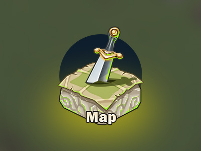 Map game icon map marble sword