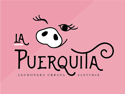 LA PUERQUITA // pork heaven restaurant brand branding food logo puertorico restaurant