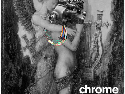 Chrome poster blackandwhite industrial motor music music design punk