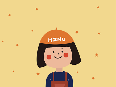 HZNU女孩 design illustration 插图