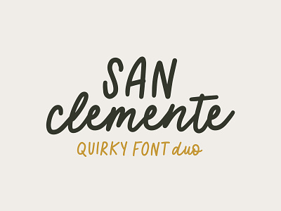 San Clemente Font Duo branding calligraphy duo font font duo fun logo girly font handlettered handlettering logo monoline monoline font monoline logo monoline script playful font playful logo quirky script simple font typography