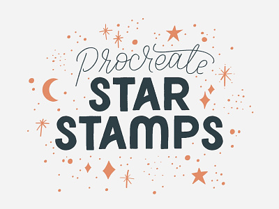 Procreate Star Stamps add on blue brush brushes extension hand lettering handlettering handwritting moon pink procreate procreate add on procreate app procreate art procreate brushes procreate extension procreate stamps procreateapp star stamps stars