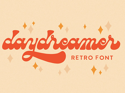 Daydreamer Retro Font 60s 70s branding bright bulky colorful daydream daydreamer design font handlettered handlettering heavy logo quirky retro retro font script typography