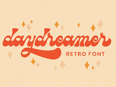 Daydreamer Retro Font 60s 70s branding bright bulky colorful daydream daydreamer design font handlettered handlettering heavy logo quirky retro retro font script typography