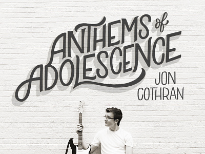 Anthems of Adolescence Cover album album cover album cover design calligraphy cover cover design handlettered handlettering logo typography