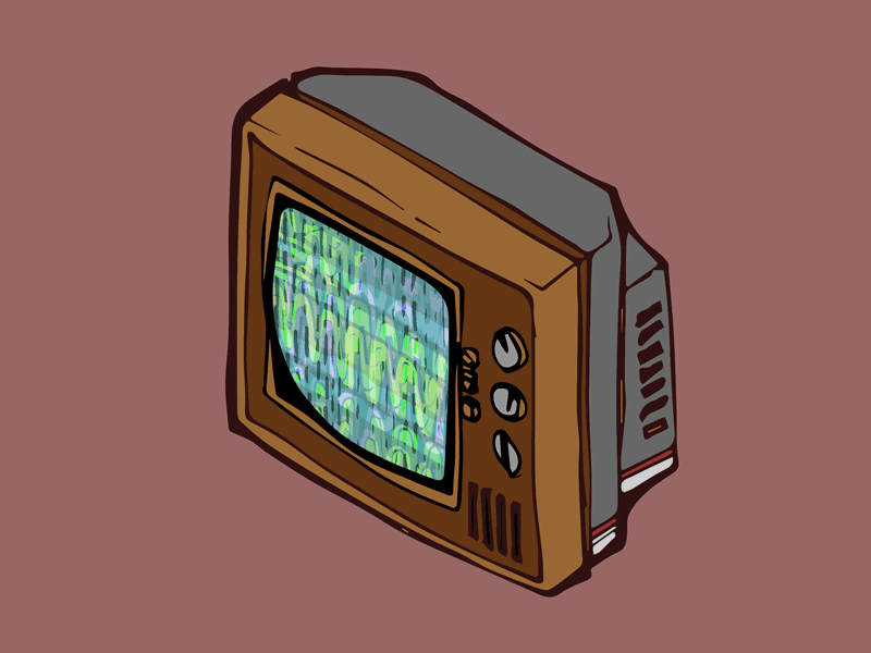 no reception animation gif hand drawn tv