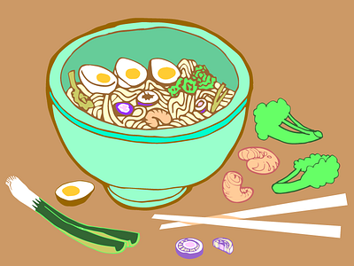 Ramen clip art hand drawn ramen vector web palette