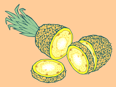 pineappple clip art fruit illustration pineapple tropical vector