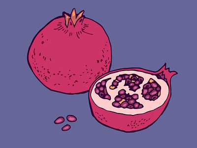 Pomegranate clip art design food illustration fruit hand drawn illustration pomegranate vector