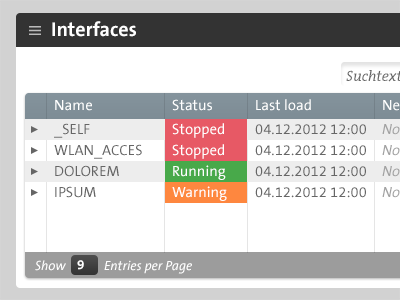 Table UI Design