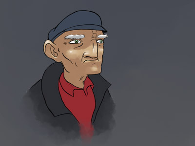 Captain Character Quick Sketch captain character design digital old man photoshop quick sketch