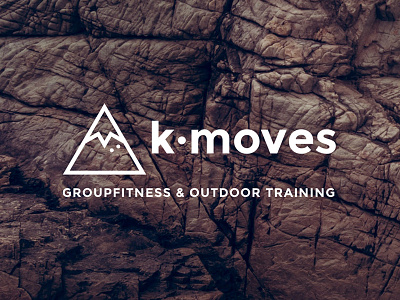 k-moves Logo corporate design fitness flat graphic design gstaad k-moves logo mountain outdoor training triangle workout