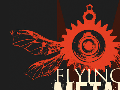 Illustration for a T-Shirt illustration industrial screenprint wings