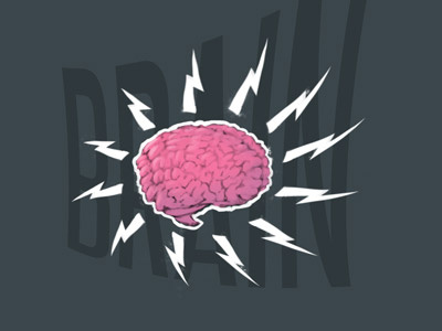 Brain brain random doodle thunderbolts