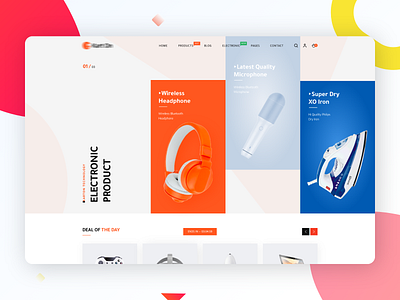 Woo-commerce electronic shop page creative ui ux