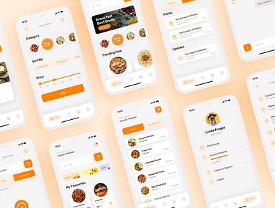 Online food delivery ui kits creative ui ux