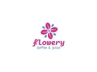 FLOWERY CAFE | Logo & Identity adobe branding branding design icon illustration illustrator logo minimal typography vector