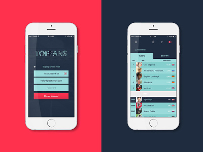 Topfan - App app brand design football identity interaction logo nordic scandinavian soccer sport ux