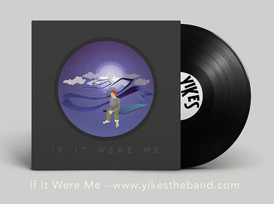 If It Were Me - YIKES album cover albumart branding design illustration illustrator minimal music pensive recorddesign solitude space vector