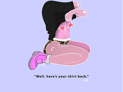 Well, here's your shirt back. art boobies boobs boots breakups breasts design illustration illustrator nude nudes vector